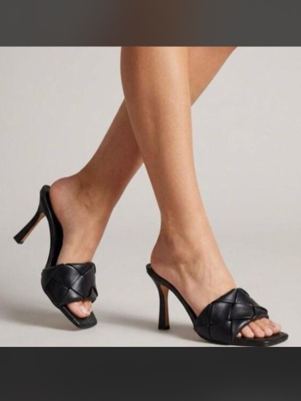 Vince Camuto brelaine woven mule in black womens size 8